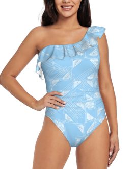 One Shoulder Ruffle Swimsuits